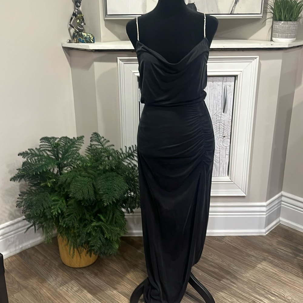 Rece riche women long  dress size 34 color black one time wear